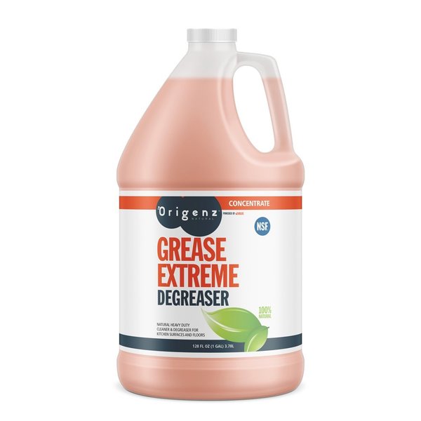 Origenz Natural Natural Grease Extreme Degreaser, 1 gal Liquid, Orange, 4 PK FPR75-HD-04X1-E692